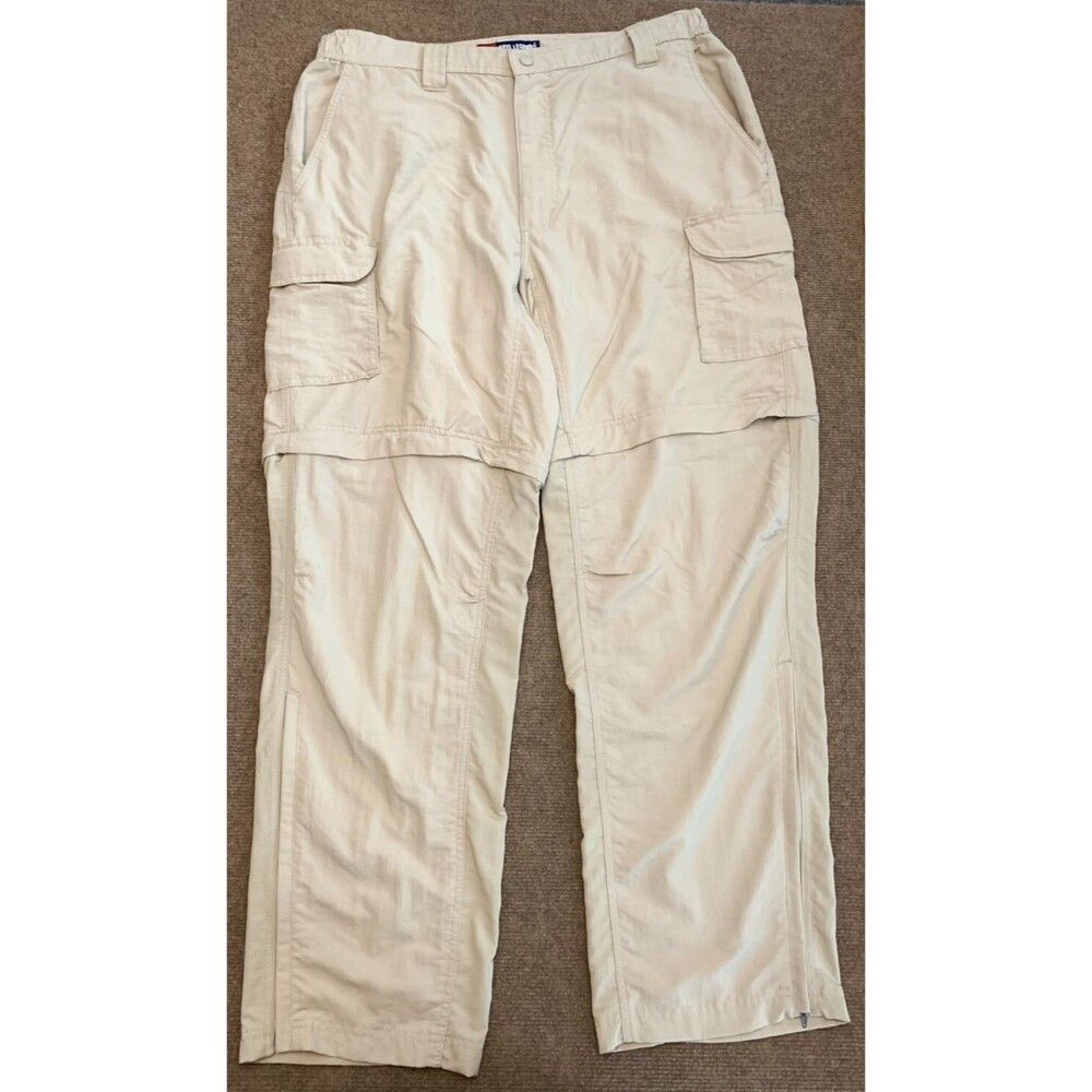 Reel Legends Convertible Pants Mens L Cargo Fishing Hiking Camping Shorts Nylon